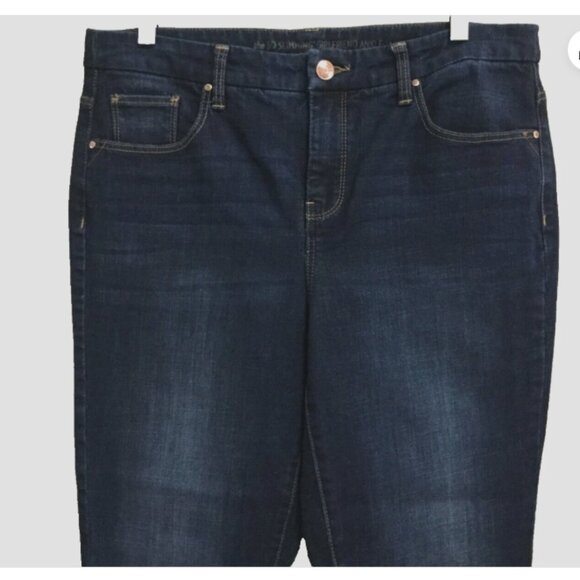 CHICO'S 1 equivalent to Women size 8 Ankle Jeans So Slimming Girlfriend slim leg - Picture 1 of 6